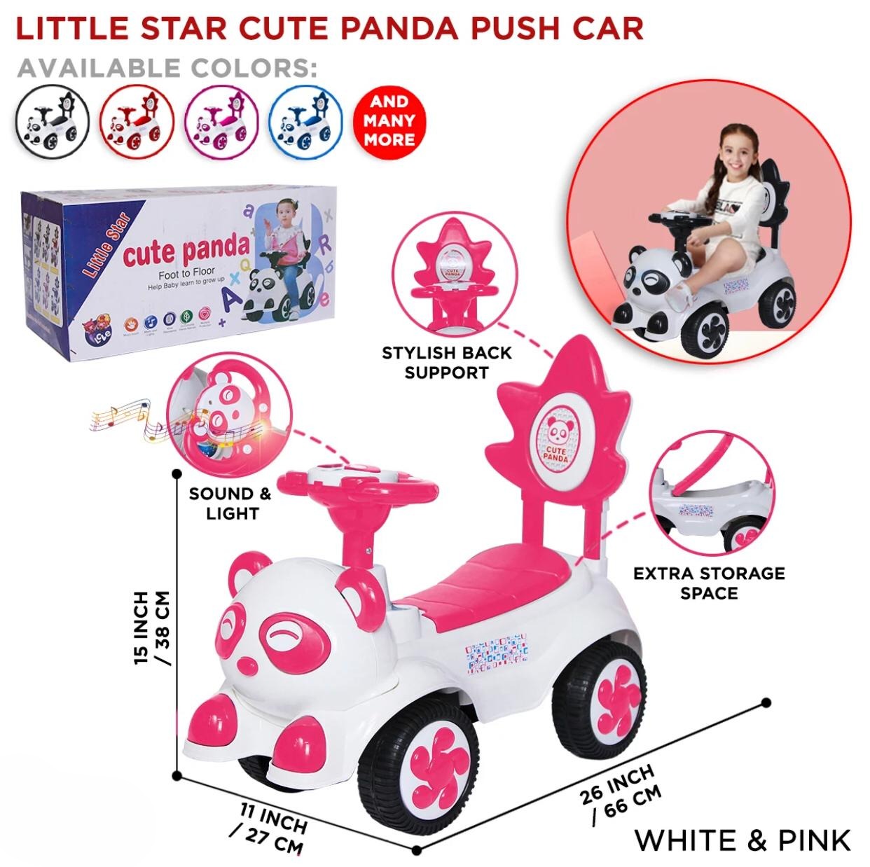 Little Star Cute Panda Push Car